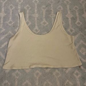 SETactive oversized crop tank (oatmeal color)